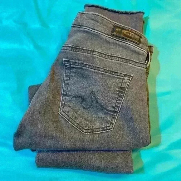 Adriano Goldschmied Women Stevie Capri Jeans 25 Charcoal Slim Straight Low Rise - Picture 1 of 12